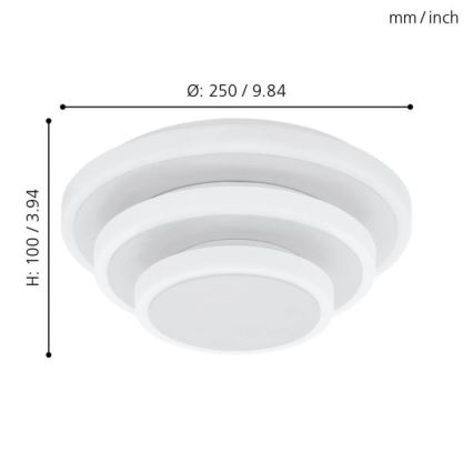 Eglo - LED Plafondlamp LED/11,4W/230V + LED/8,6W + LED/5,4W