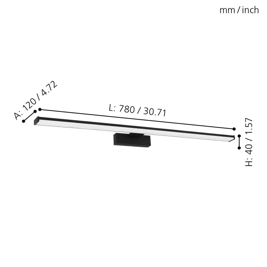 Eglo - LED Badkamer spiegelverlichting LED/14W/230V 4000K 78 cm IP44