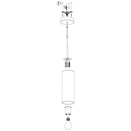 Eglo 98694 - Hanglamp aan koord SELVINO 1xE27/15W/230V