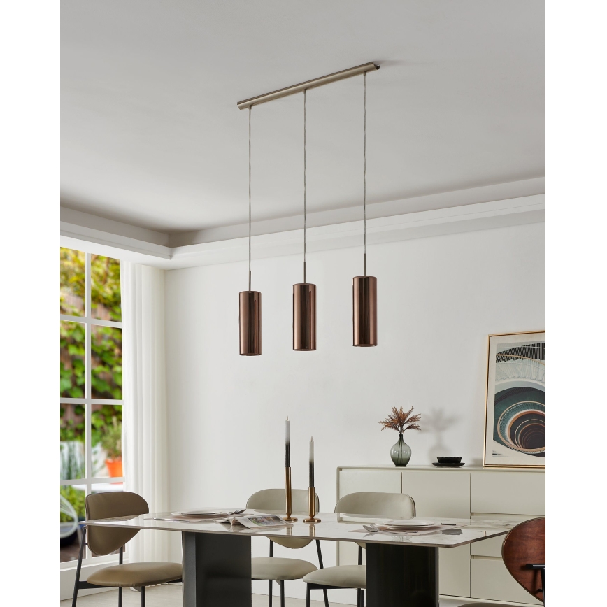 Eglo 98699 - Hanglamp met kabel SELVINO 3xE27/15W/230V