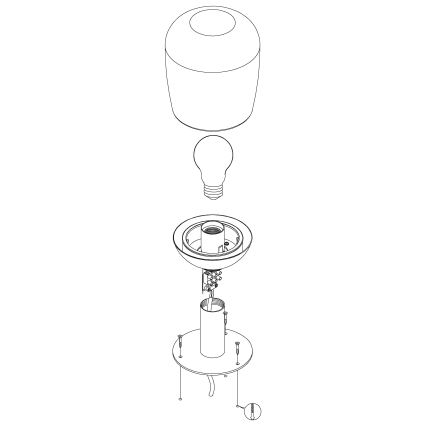 Eglo - Buitenlamp 1xE27/60W/230V IP44