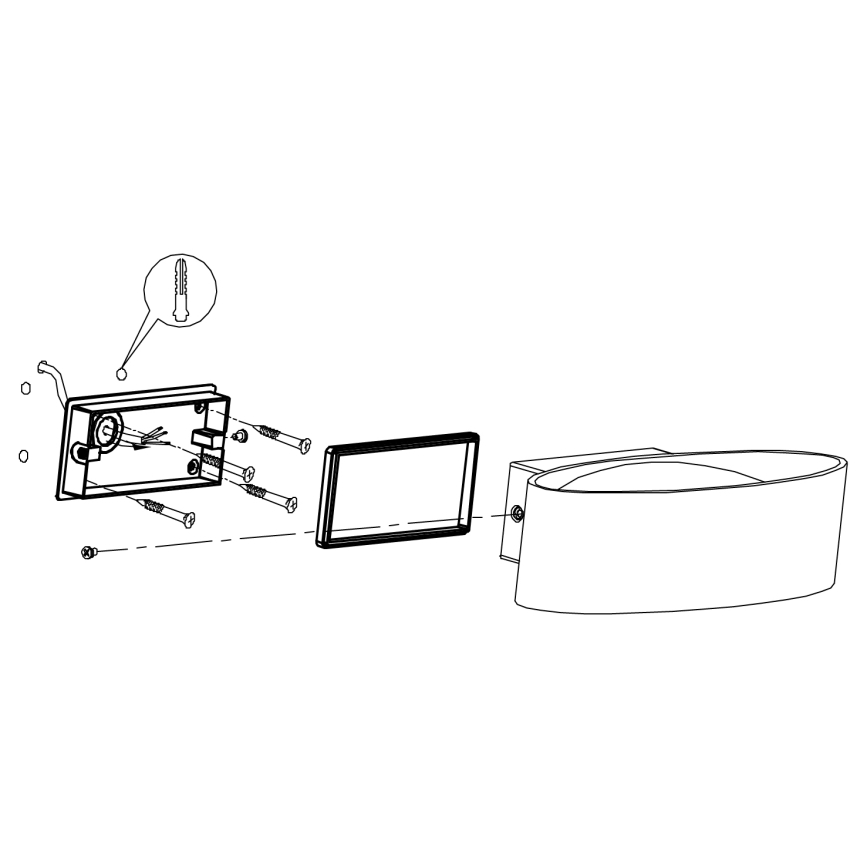 Eglo - LED Wandlamp voor buiten LED/10W/230V IP44