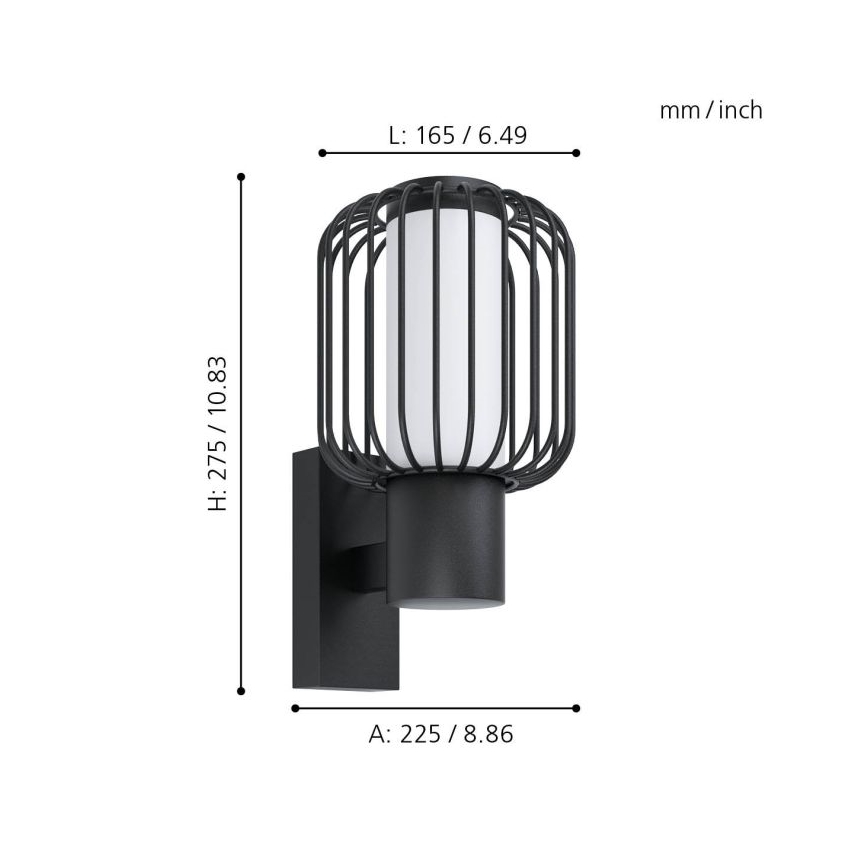 Eglo - Buiten wandlamp 1xE27/28W/230V IP44
