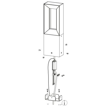 Eglo - LED Lamp voor Buiten 2xLED/5W/230V IP44 34 cm