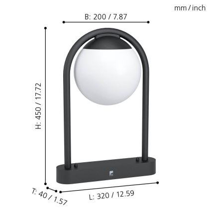 Eglo - Buitenlamp 1xE27/28W/230V IP44