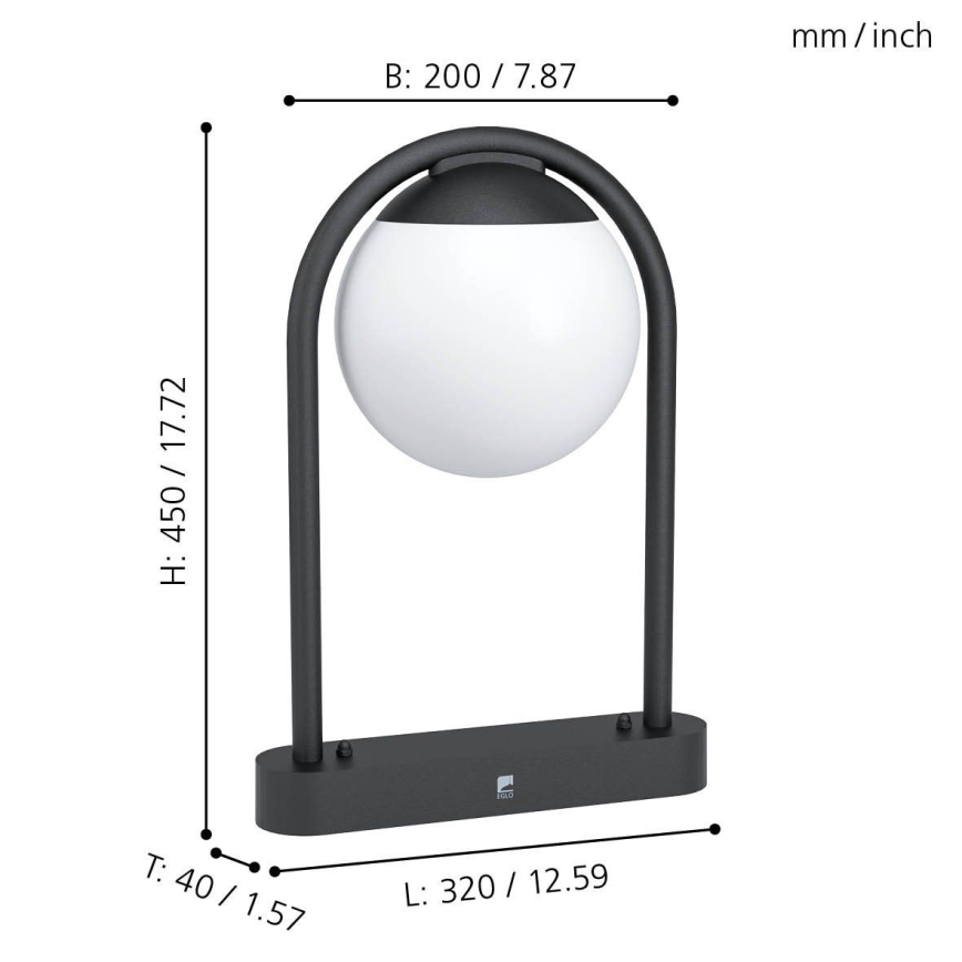 Eglo - Buitenlamp 1xE27/28W/230V IP44