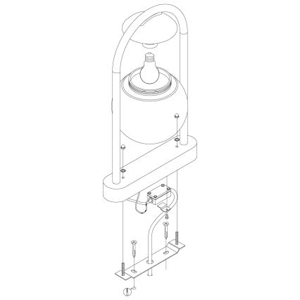 Eglo - Buitenlamp 1xE27/28W/230V IP44