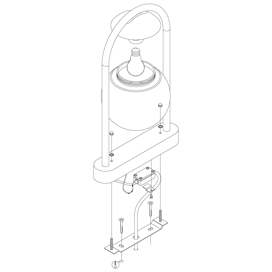 Eglo - Buitenlamp 1xE27/28W/230V IP44