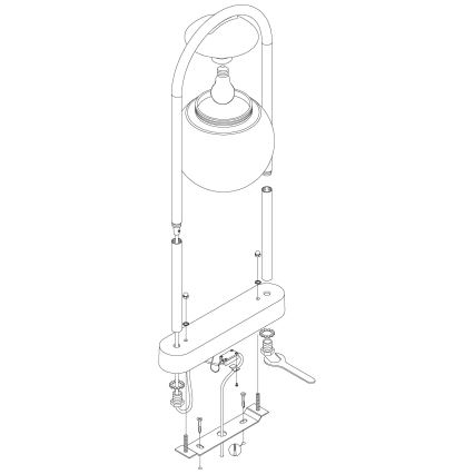 Eglo - Buitenlamp 1xE27/28W/230V IP44