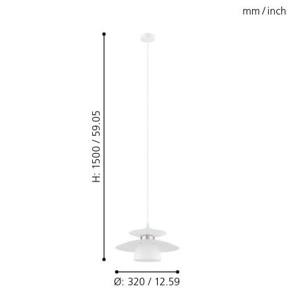 Eglo - Hanglamp aan koord 1xE27/40W/230V