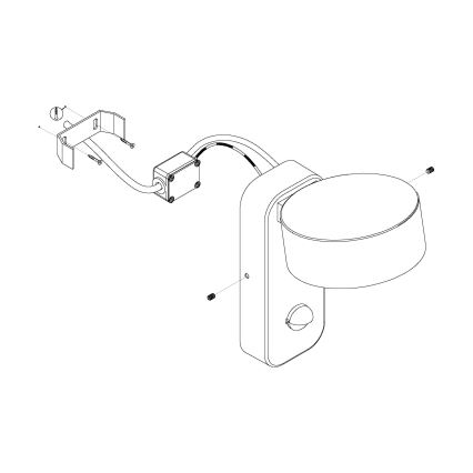 Eglo - LED Buitenwandlamp met sensor LED/6W/230V IP44