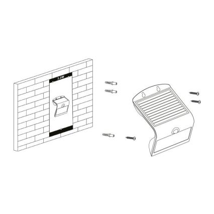 Eglo - Zonnelamp met sensor LED/3,2W/3,7V 2000 mAh IP54