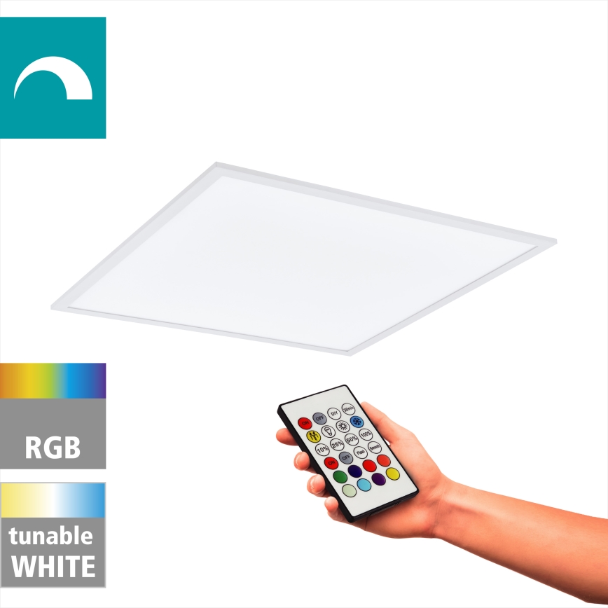 Eglo - RGBW dimbare plafondlamp LED/32,5W/230V 2700-6500K 60x60 cm + afstandsbediening