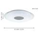 Eglo - LED RGB plafondlamp dimbaar LANCIANO-C LED/38W/230V + AB