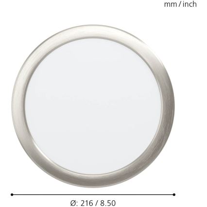 Eglo - LED dimbare inbouw badkamerlamp LED/16,5W/230V IP44 ZigBee