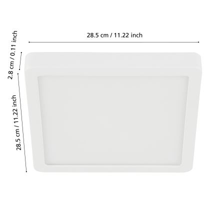 Eglo - LED dimbare badkamer plafondlamp LED/19,5W/230V 2700-6500K IP44 ZigBee