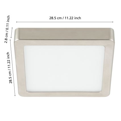 Eglo - Dimbare LED-plafondlamp voor badkamer LED/19,5W/230V 2700-6500K IP44 ZigBee 28,5x28,5 cm