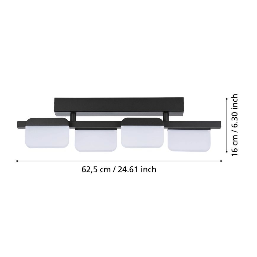 Eglo 98874 - Dimbare LED opbouwplafonnière ERVIDEL 4xLED/4,5W/230V