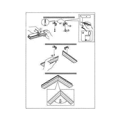 Eglo - Wand Profiel voor LED strips 18x18x2000 mm