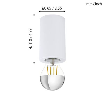 Eglo - Plafondlamp 1xE27/40W/230V