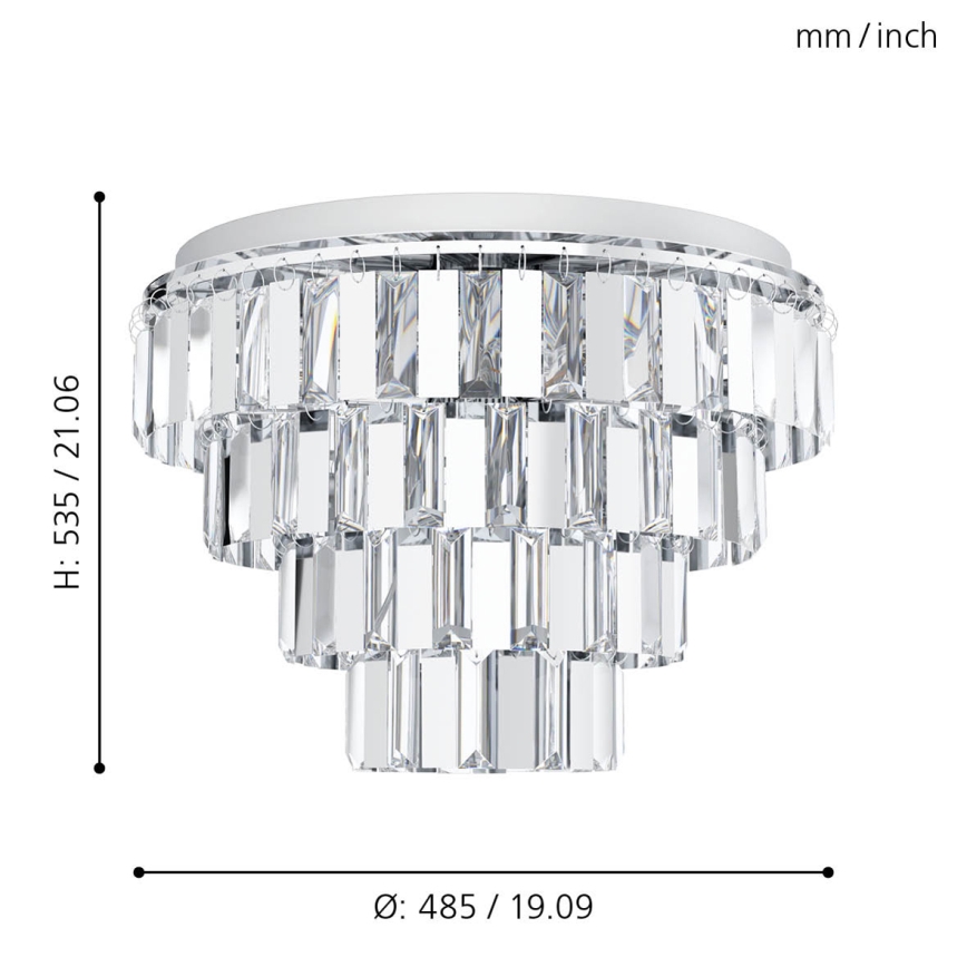 Eglo 99093 - Hanglamp aan ketting ERSEKA 7xE14/40W/230V