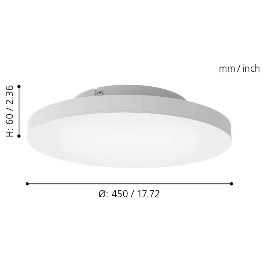 Eglo - LED RGB plafondlamp dimbaar TURCONA-C LED/20W/230V + AB