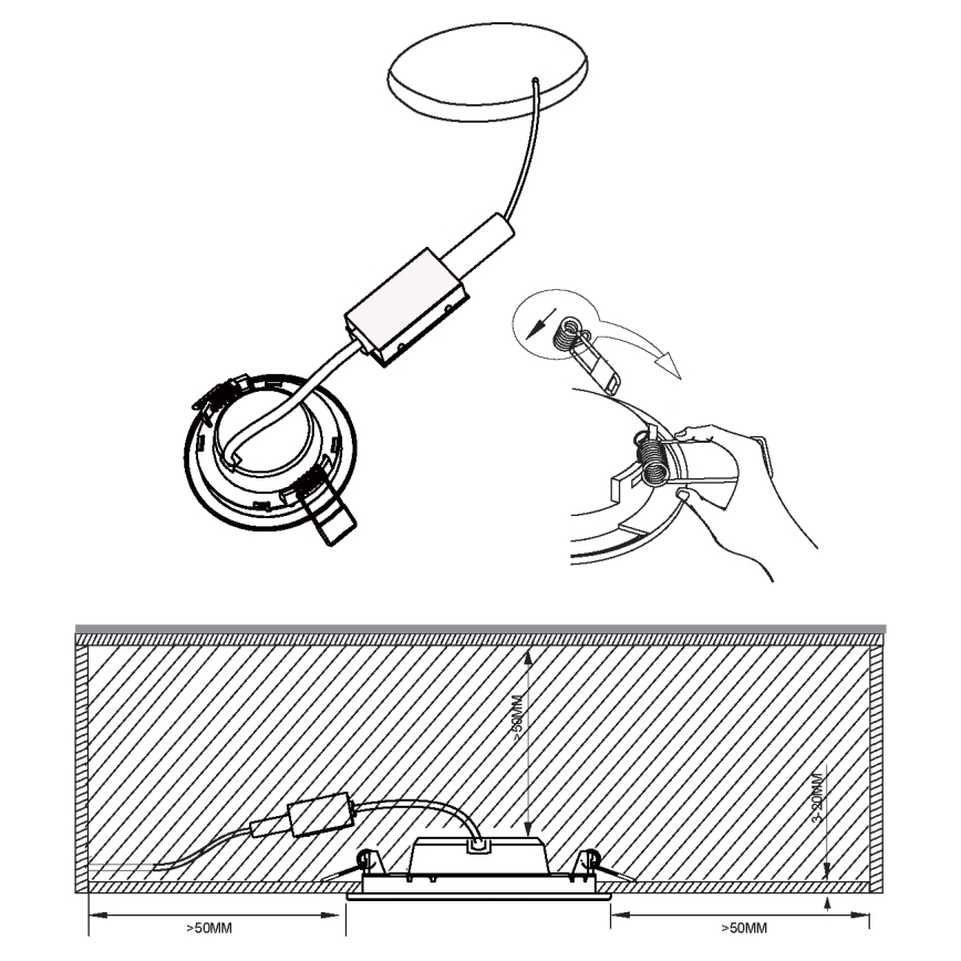Eglo - LED inbouwspot LED/2,7W/230V Ø 8,6 cm