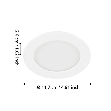 Eglo - LED Inbouwverlichting LED/5,5W/230V