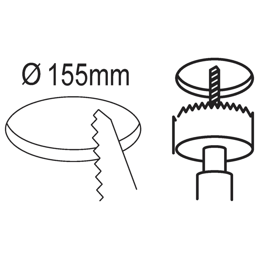 Eglo - LED badkamer-inbouwspot 10,5 W/230 V IP44 Ø 16,6 cm