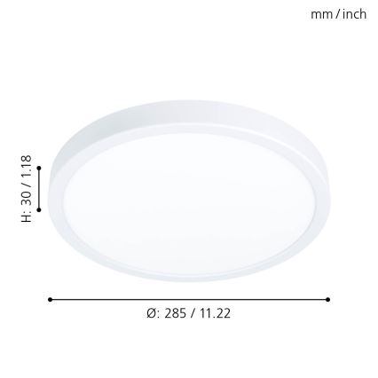 Eglo - LED Plafondlamp LED/20W/230V