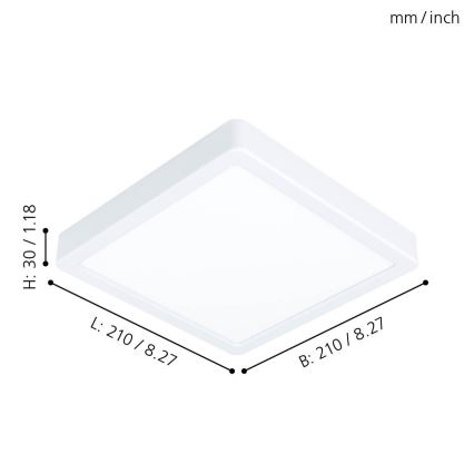 Eglo - LED Plafondlamp LED/16,5W/230V