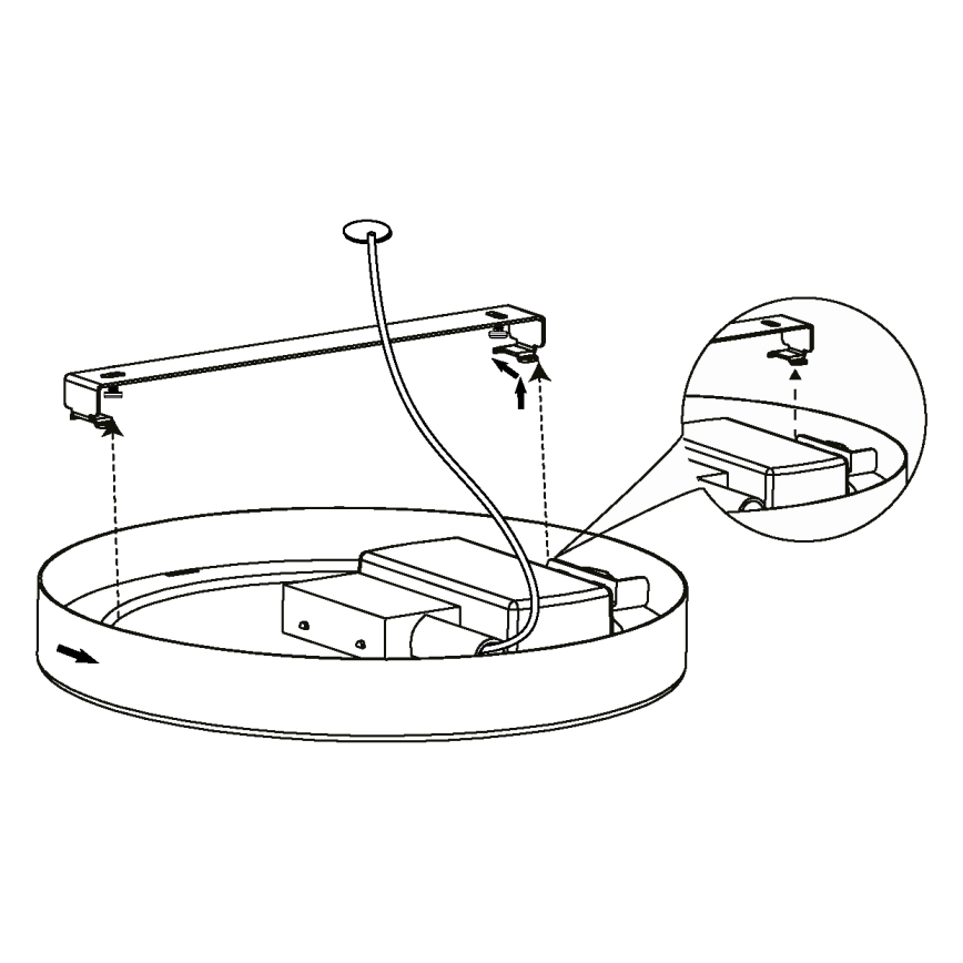 Eglo - LED Plafondlamp dimbaar LED/16,5W/230V