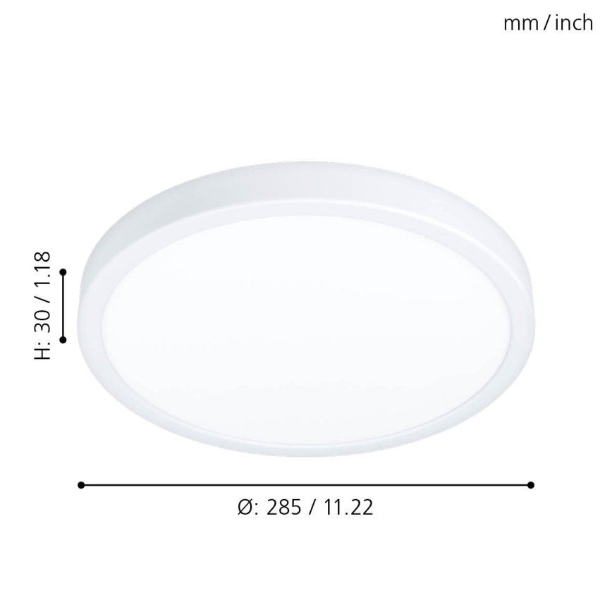 Eglo - LED Badkamer plafondlamp LED/20W/230V IP44