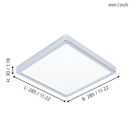 Eglo - LED Badkamer plafondlamp LED/20W/230V IP44