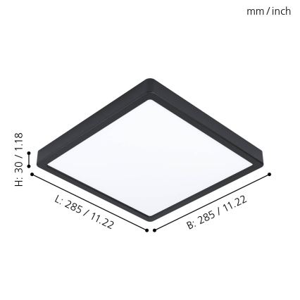 Eglo - LED Badkamer plafondlamp LED/20W/230V IP44