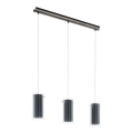 Eglo 99286 - Hanglamp met kabel PINTO TEXTIL 3xE27/16W/230V