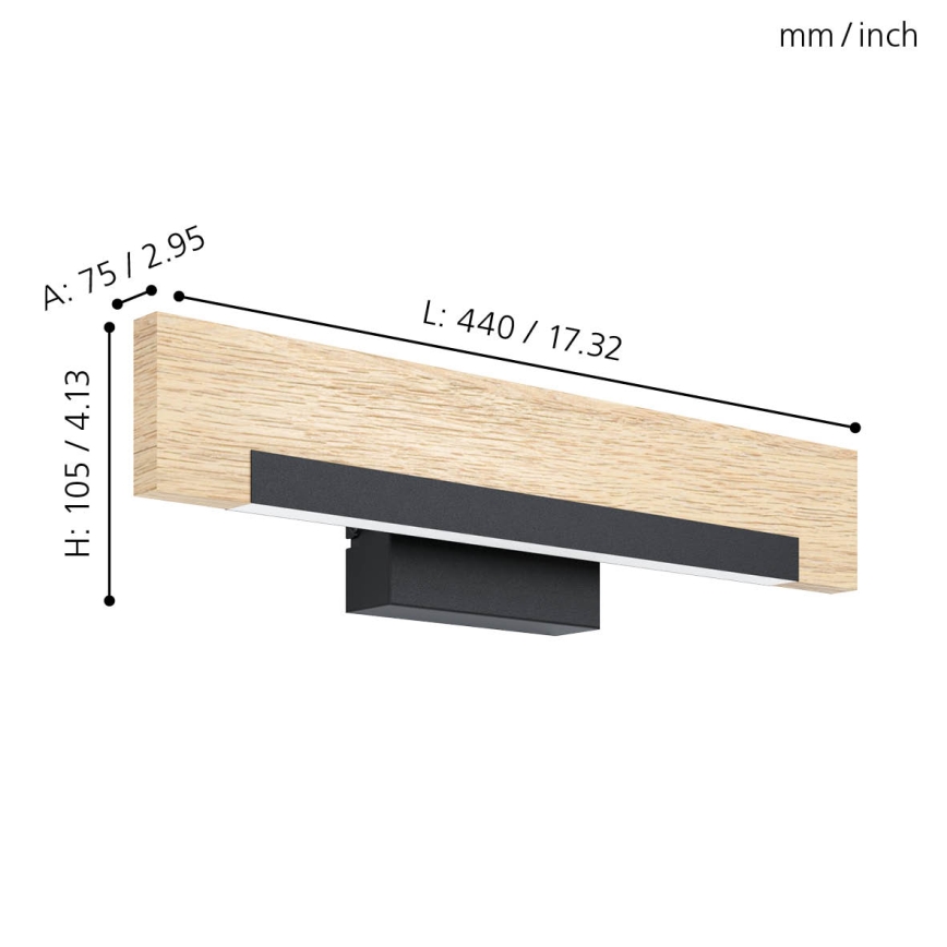 Eglo - LED wand verlichting LED/9,6W/230V