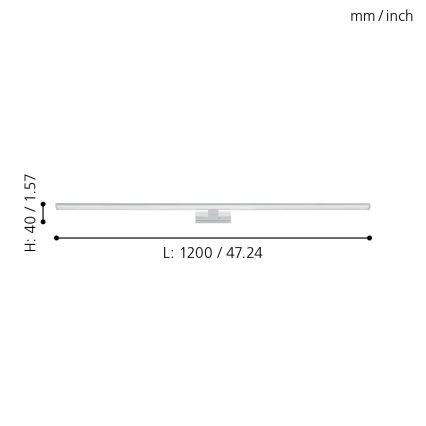 Eglo - LED Badkamer spiegelverlichting LED/14W/230V 4000K 120 cm IP44