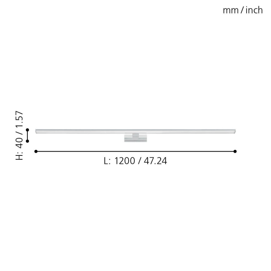 Eglo - LED Badkamer spiegelverlichting LED/14W/230V 4000K 120 cm IP44