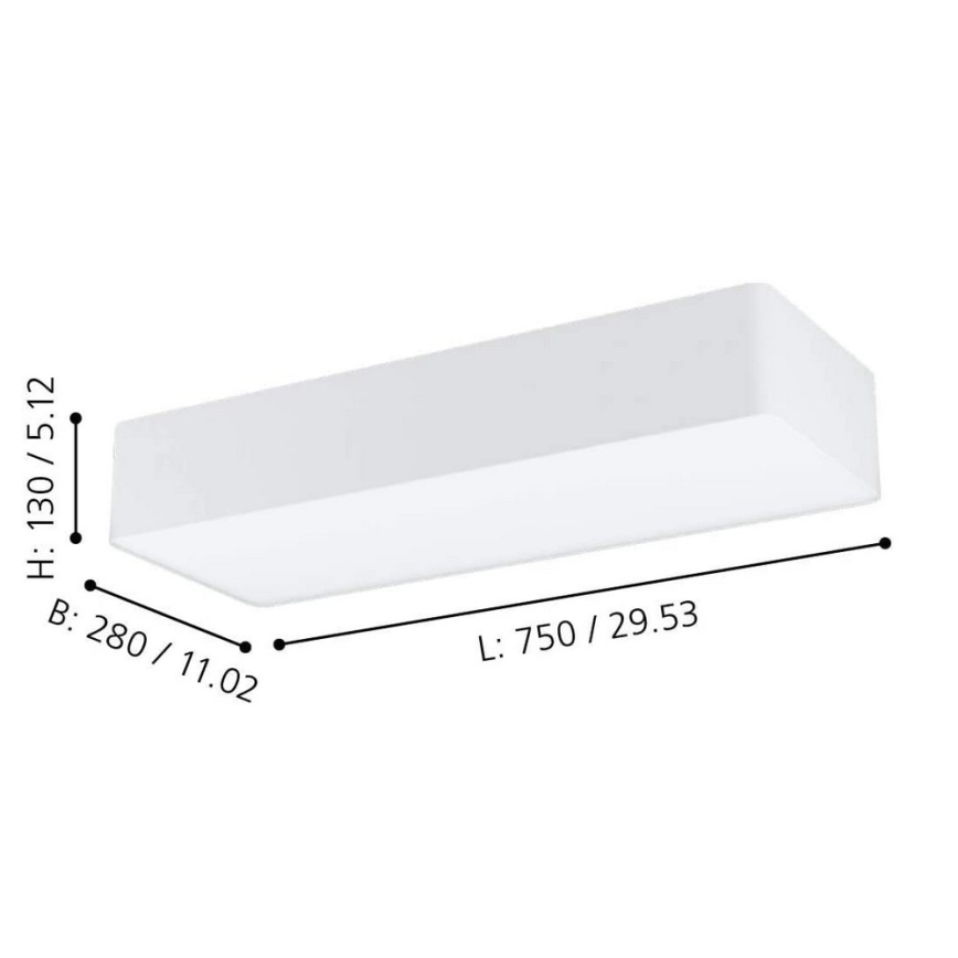 Eglo - Plafondlamp 3xE27/28W/230V