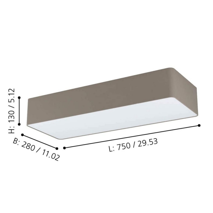 Eglo - Plafondlamp 3xE27/28W/230V