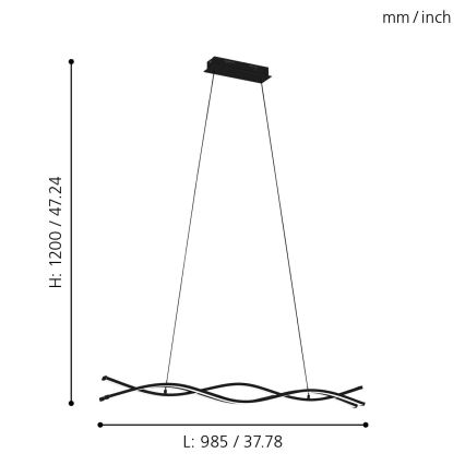 Eglo 99317 - LED Plafondlamp LASANA LED/36W/230V