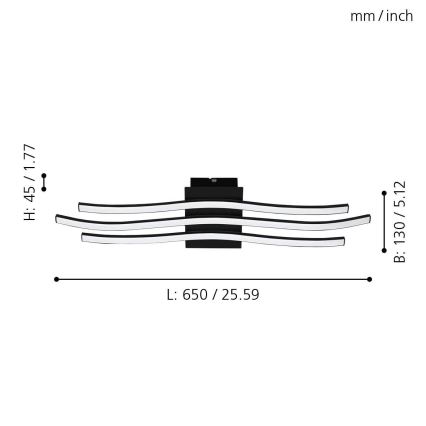 Eglo - LED Plafondlamp LED/21W/230V