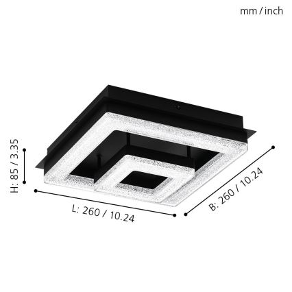 Eglo - LED Plafondlamp LED/12W/230V
