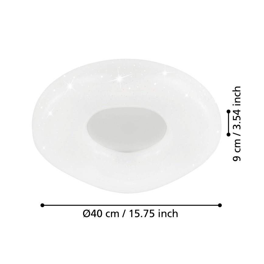 Eglo - Dimbare LED plafondlamp LED/18W/230V + afstandsbediening