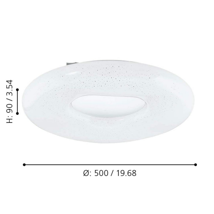 Eglo - Dimbare LED plafondlamp LED/24W/230V + afstandsbediening