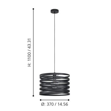 Eglo - Hanglamp aan koord 1xE27/40W/230V