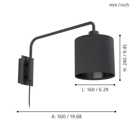 Eglo - Wandlamp 1xE27/40W/230V