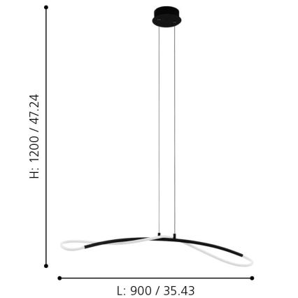 Eglo - LED Hanglamp aan koord LED/20W/230V