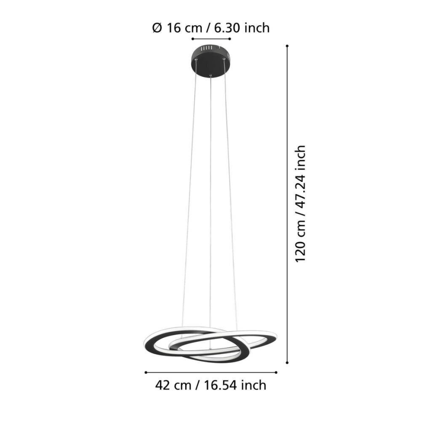 Eglo 99396 - LED-hanglamp aan kabel ROLIMARE LED/35W/230V